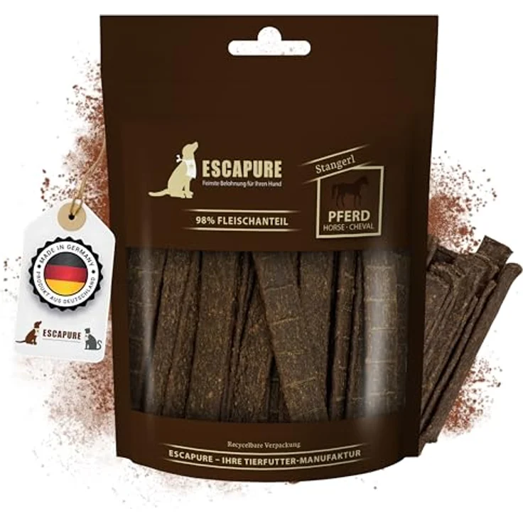 Escapure Stangerl 150g, bayerischer Hundefutter-Leckerbissen aus Pferd – Bild 1