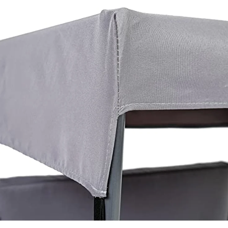 Greemotion Hunde-Sofa mit Dach Größe M, ca. 63 x 30-65 x 65 cm, stabiles Alu-Gestell, 5 kg, Hundebank, Hundeplatz, Outdoor – Bild 7
