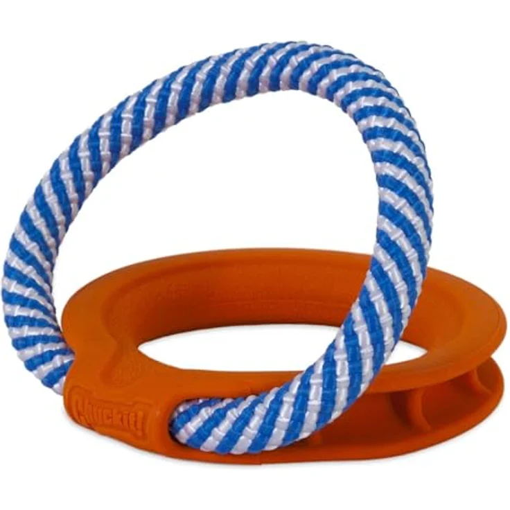Chuckit! FetchTug 2-in-1 Hundespielzeug Ring, langlebiges Apportier- und Zerrspielzeug für Hunde – Bild 2