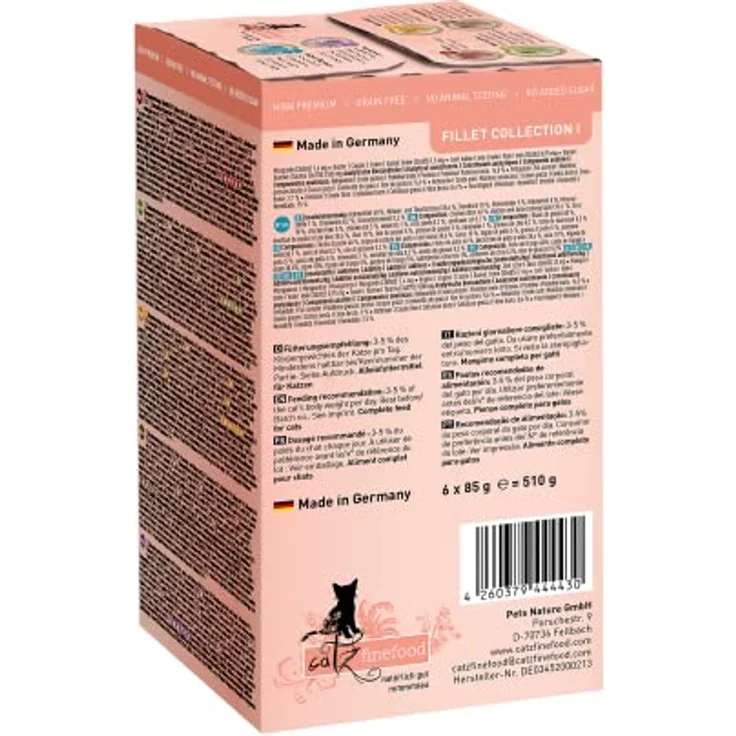 Catz Finefood Fillets Collection I Adult in Gelee, Nassfutter für Katzen, 6x85 g, mit feinstem Filetfleisch, getreidefrei, made in Germany – Bild 5
