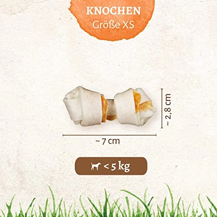 8in1 Delights Chicken Knochen XS, gesunde Kauknochen für mini Hunde, 7 Stück mit hochwertigem Hähnchenfleisch in Rinderhaut, ideal für Hunde bis 5 kg – Bild 5