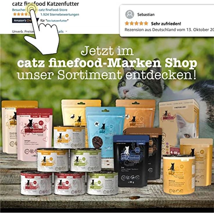 Catz Finefood Purrrr Dose 6 x 400 g - No. 103 Huhn, Getreidefreies Katzen-Nassfutter mit hohem Fleischanteil und einziger Proteinquelle – Bild 9