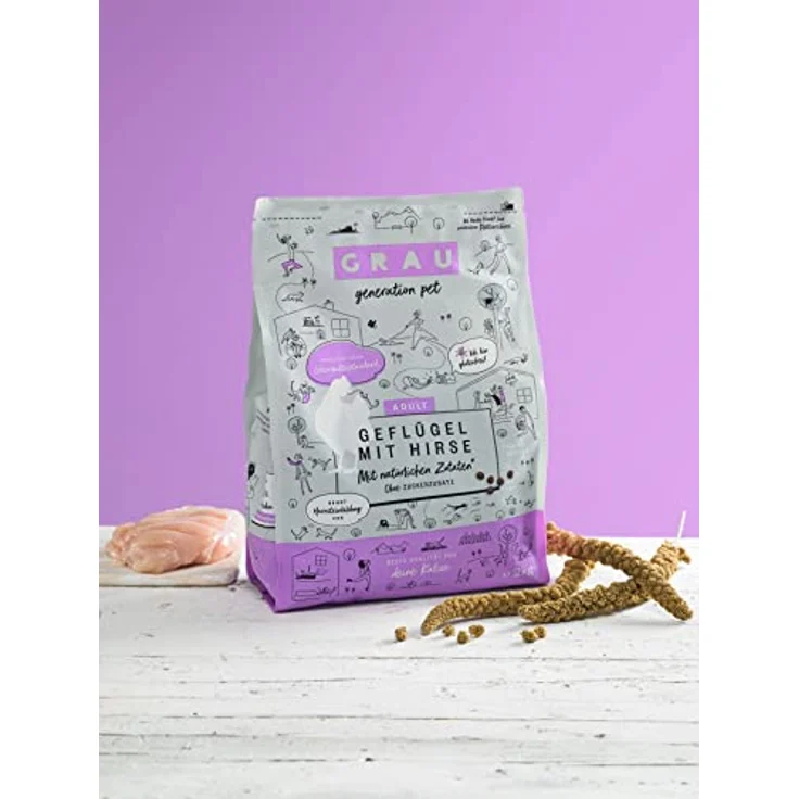 GRAU Trockenfutter für Katzen, Geflügel mit Hirse, glutenfrei, 1 x 2 kg, für Erwachsene und ältere Katzen – Bild 2