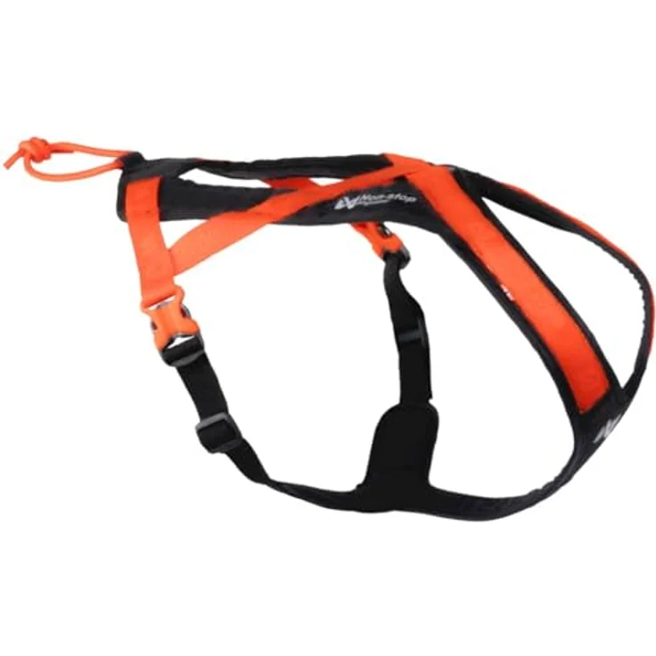 Non-stop dogwear Hundegeschirr Rush Harness, Orange/Schwarz (6) - Leicht, verstellbar und reflektierend – Bild 2