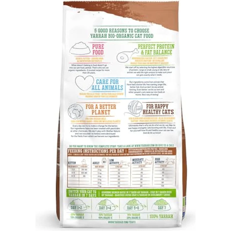 Yarrah Adult Catfood Huhn, 2,4kg, Bio-Katzenfutter mit MSC-Fisch, glutenfrei, reich an Omega-Fettsäuren – Bild 2