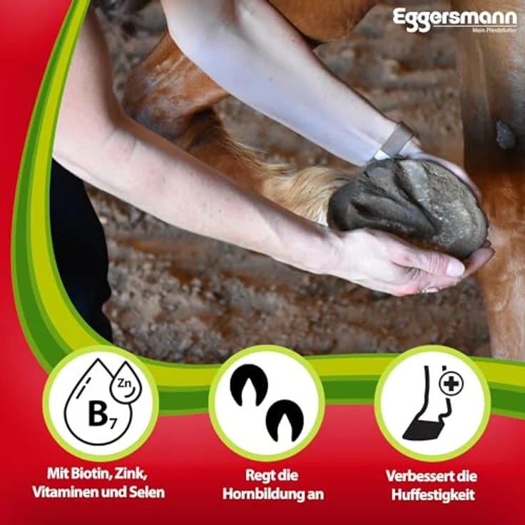 Eggersmann Mein Pferdefutter Profi Biotin Plus 4 kg – Ergänzungsfuttermittel mit Biotin & Zink zur Unterstützung von Haut, Fell & Hufen – Für gesunde Hufe und Hautpflege – Bild 2
