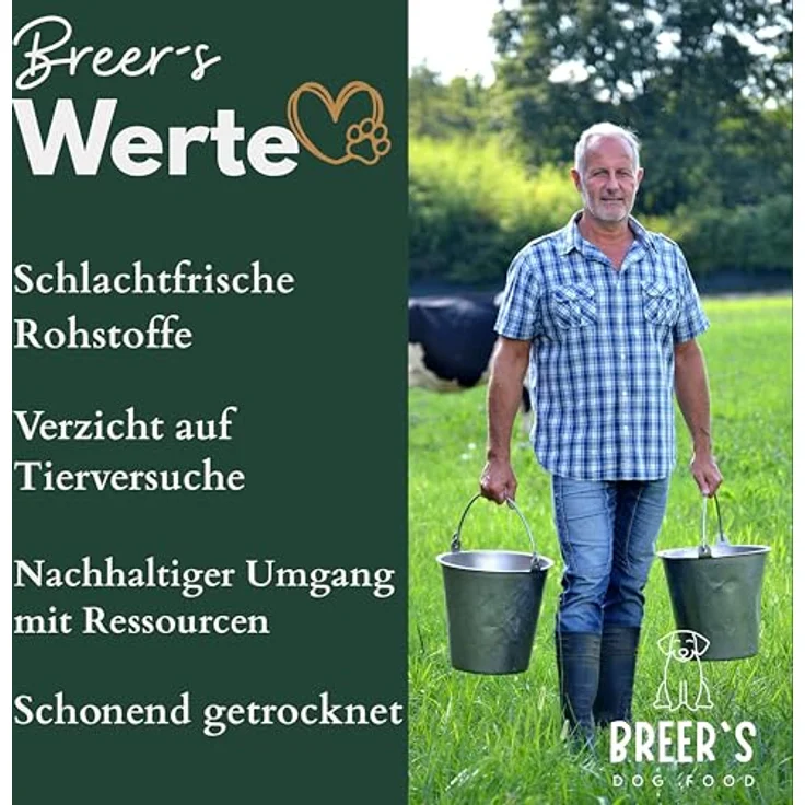 Hunde Helden BREERs Rinderdörrfleisch Trockenfleisch für Hunde, 15 cm Rinderschlund, 1 kg, natürlicher Kauartikel für große & kleine Hunde, getrocknet in Deutschland – Bild 4