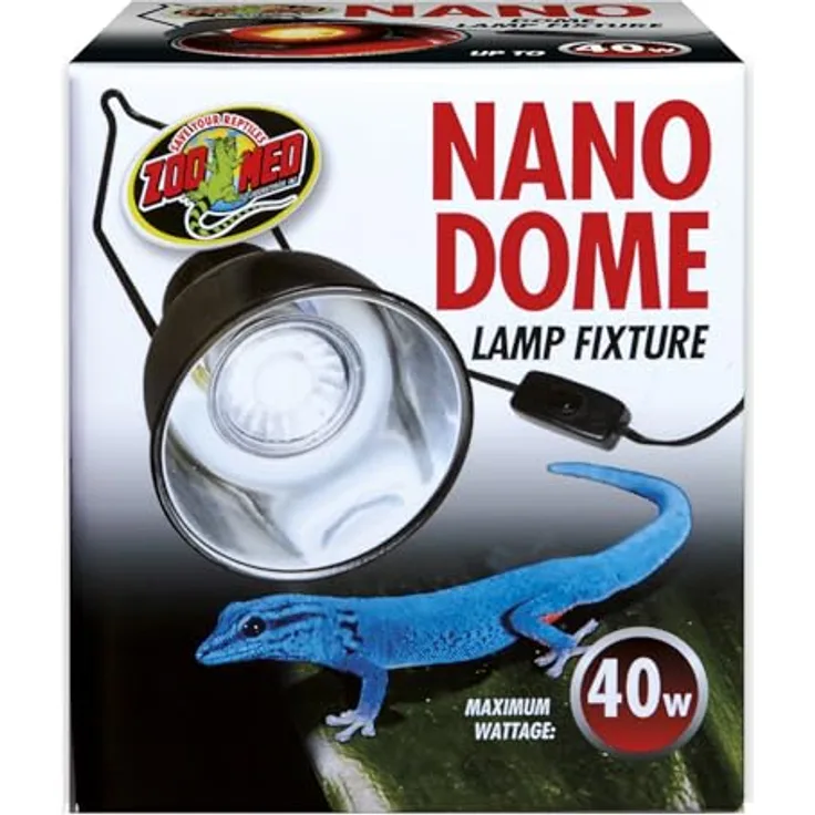 Zoo Med LF-35e Nano Dome Lamp Fixture, Lampenfassung für Nano-Terrarien bis 40 W, E27, 1 Stück