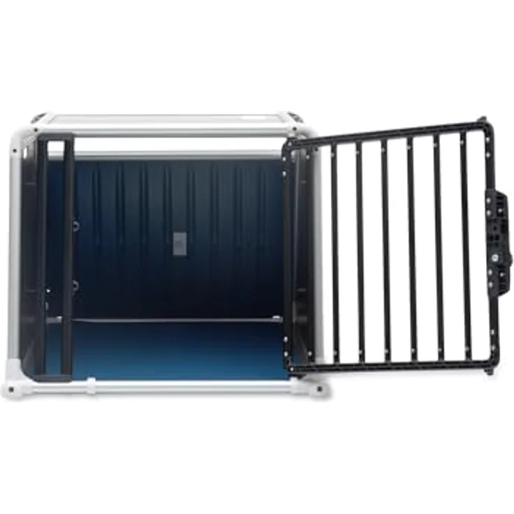 4pets ECO 4 Large Hunde Transport Box, Crash getestet mit Safelock Türverriegelung und StrapFix Zurrset, grau – Bild 3
