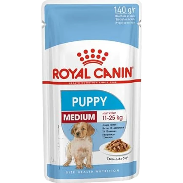 Royal Canin Medium Puppy, Nassfutter für mittelgroße Hunde, 10x140g, bis 12 Monate – Bild 4