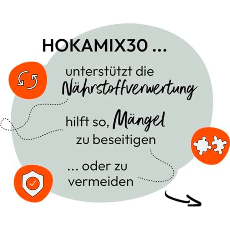 Grau - HOKAMIX30 Snack Petit Veggie, gesunder vegetarischer Hundesnack mit 30 Kräutern, 800g Packung – Bild 5