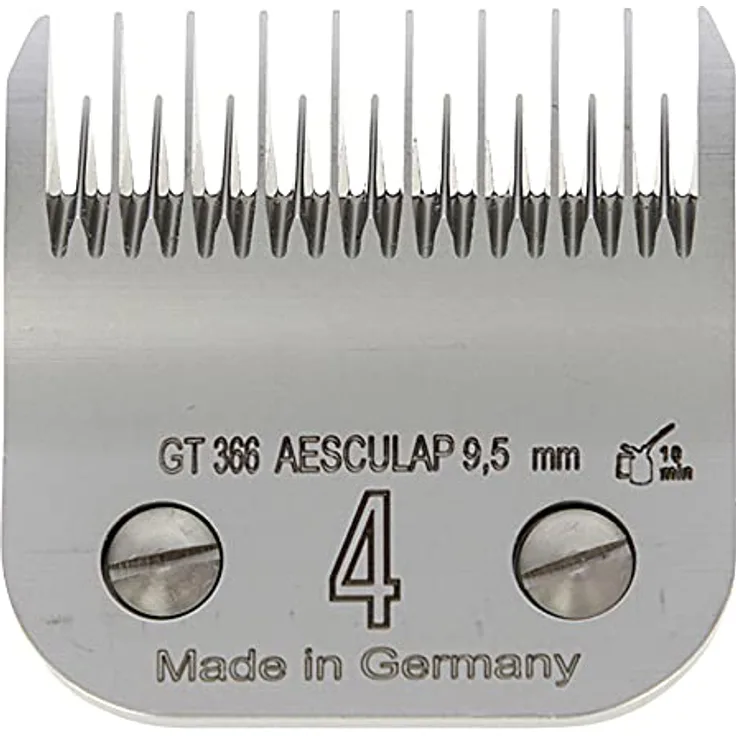 Kerbl GT366 SnapOn Aesculap Scherköpfe, 4 Stück, 9.5mm Schnittlänge, 40mm Scherbreite, 50 Stück