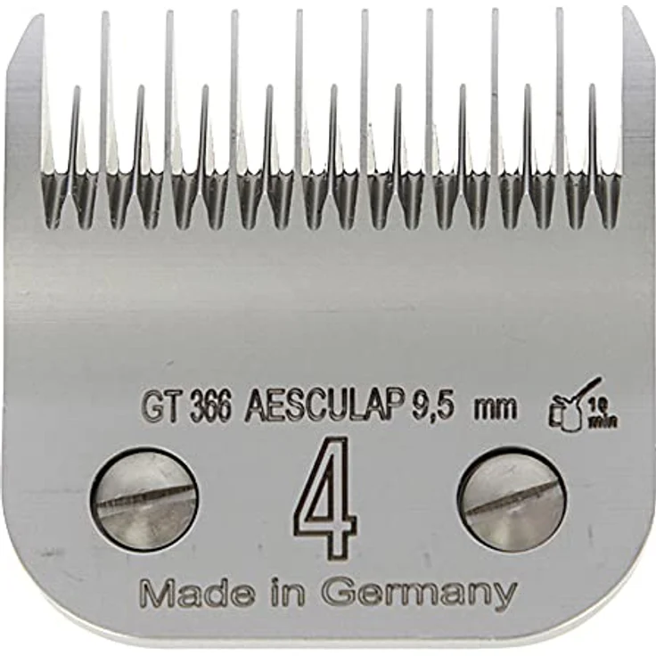 Kerbl GT366 SnapOn Aesculap Scherköpfe, 4 Stück, 9.5mm Schnittlänge, 40mm Scherbreite, 50 Stück – Bild 1