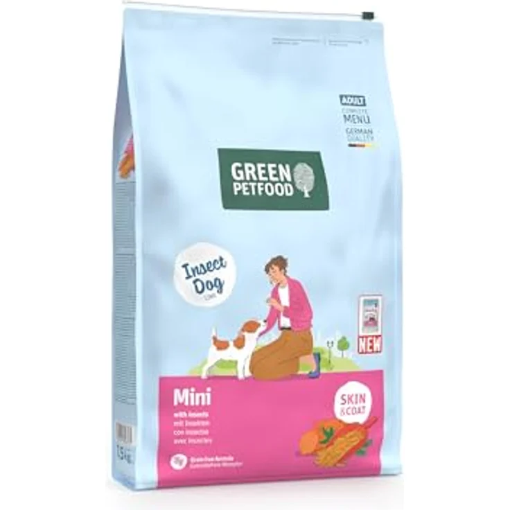 Green Petfood InsectDog Mini, Hunde-Trockenfutter mit Insektenprotein, getreidefrei, 7,5 kg – Bild 3