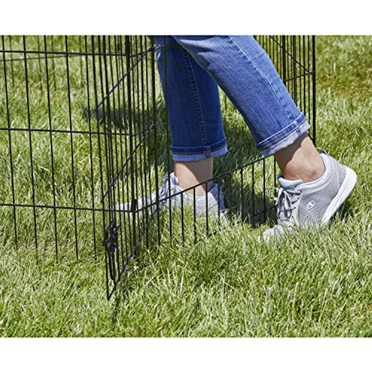 MidWest Homes for Pets Faltbarer Laufstall für Hunde, Metall, 61 x 76 cm, Schwarz – Bild 4