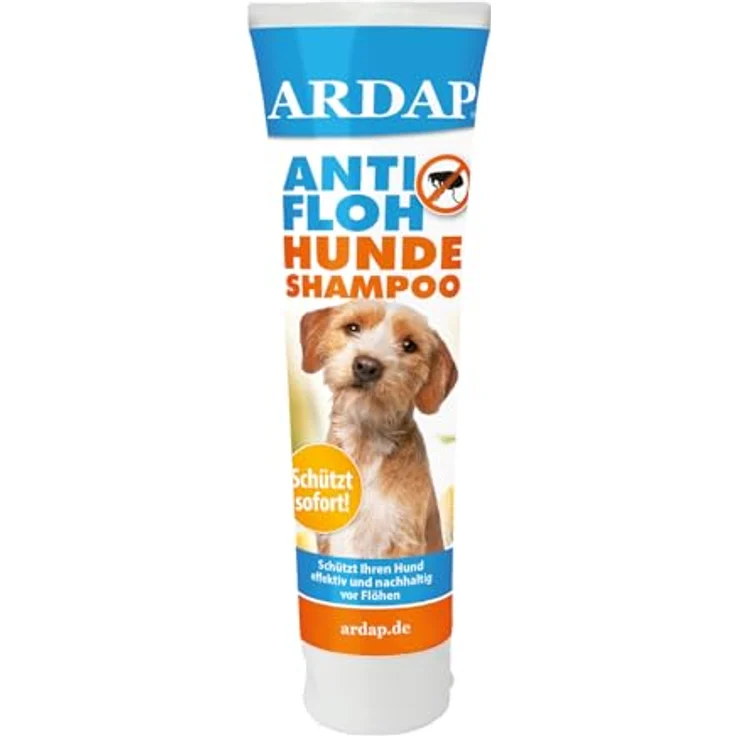 ARDAP Anti Floh Shampoo für Hunde 250ml, 2-in-1 Flohschutz & Fellpflege mit Teebaum Öl, nachhaltige Anwendung, PT19 – Bild 1