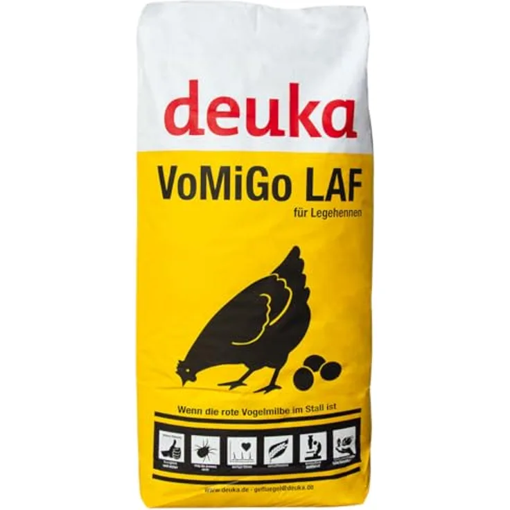 deuka Deuka VoMiGo Legehennen Alleinfutter Mehl 25kg, strukturierte Futterformel gegen Vogelmilben, ganzjährig einsetzbar