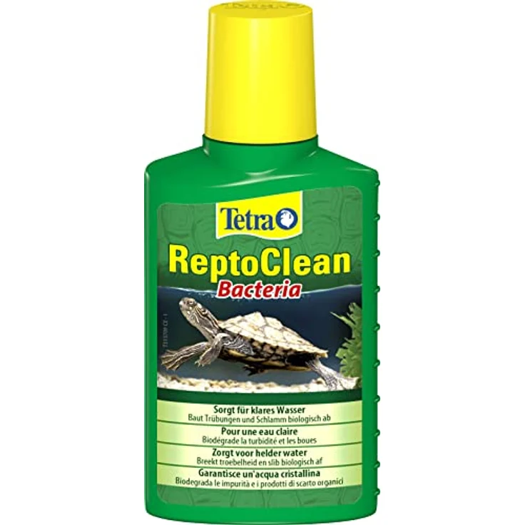 Tetra ReptoClean Wasseraufbereiter, 100 ml - Hochaktive Bakteriensporen für sauberes Wasser in Aquaterrarien, reduziert Pflegeaufwand und Trübungen – Bild 1