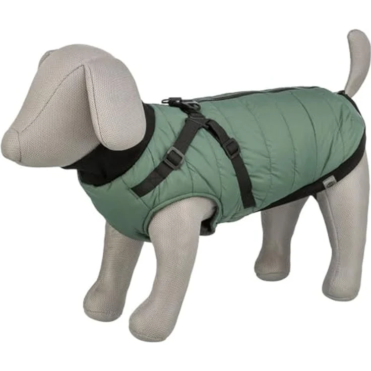 TRIXIE Jas met tuig Pontis, Hundebekleidung aus Polyester, Fleece, leicht wasserdicht, verstellbare Gelenkschlaufen, reflektierende Elemente – Bild 3
