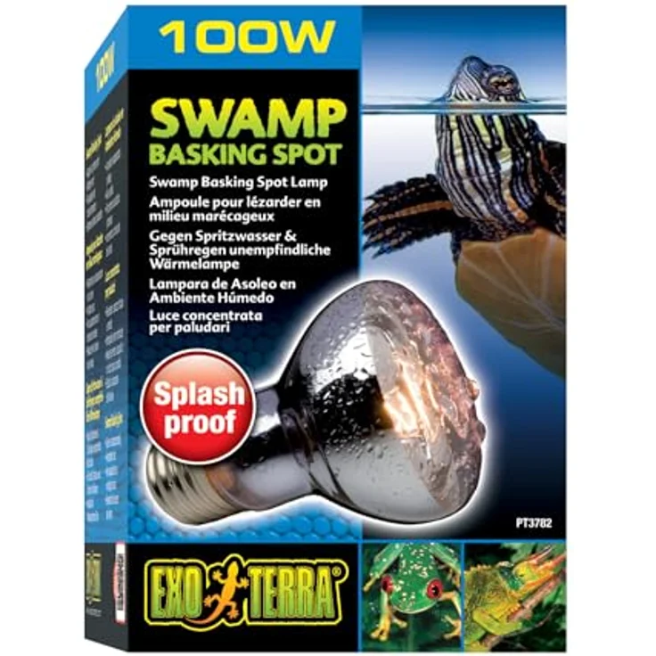 Exo Terra Swamp Basking Spot, R20 Wärmelampe 75W E27, spritzwasserfest für Aqua- und Feuchtterrarien – Bild 1