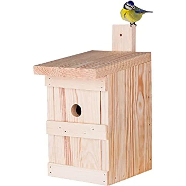1x Nistkasten für Meisen & Kleinvögel - Vogelhaus aus Massivholz - 27x17x17cm – Bild 6