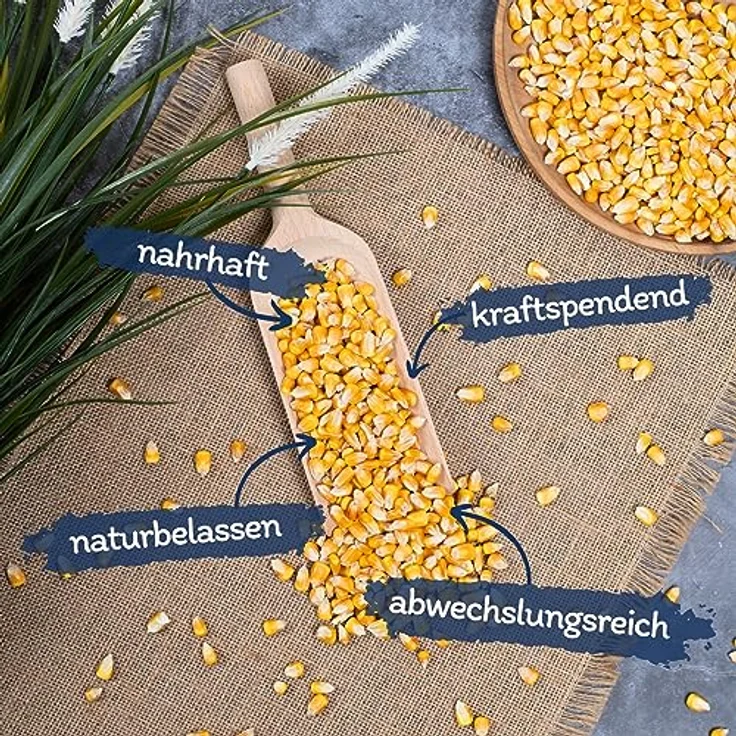 Lyra Pet® 25 kg Körnermais Futtermais | Ergänzungsfutter für Wildvögel & Kleinnager | Reich an Kohlenhydraten, Proteinen, Mineralien & Vitaminen | 100% Naturprodukt – Bild 2
