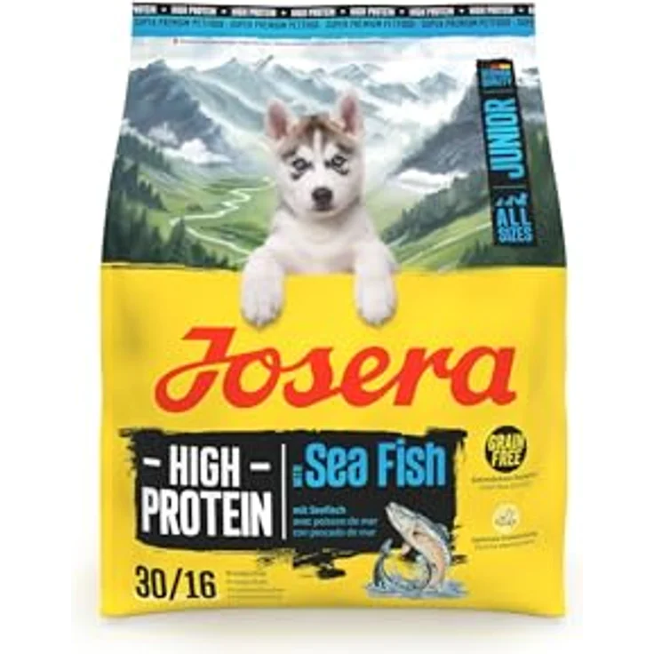 Josera High Protein Junior Sea Fish, Trockenfutter für junge Hunde, getreidefrei, 900 g – Bild 1
