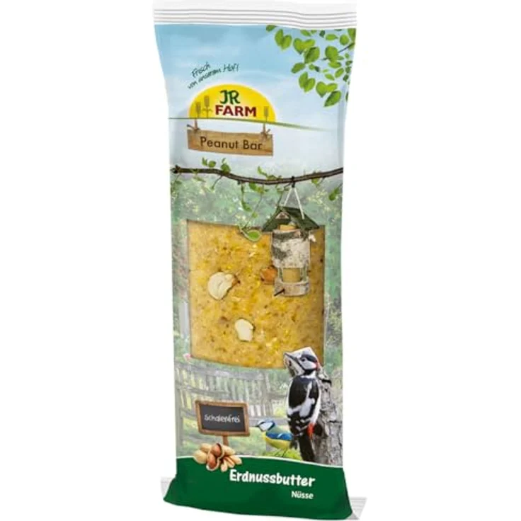 JR FARM Garden PBar Erdnussbutter Nüsse, 350g - Schalensfreies Vogelfutter mit energiereichen Erdnüssen, gentechnikfrei und ohne künstliche Zusätze – Bild 1