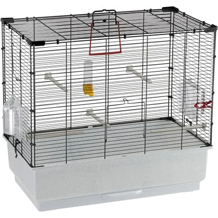Ferplast Vogelkäfig Piano 4, Kanarienvogelkäfig, mit Zubehör und abnehmbarem Napf, 59 x 33 x H 55 cm, robust und leicht zu reinigen – Bild 1