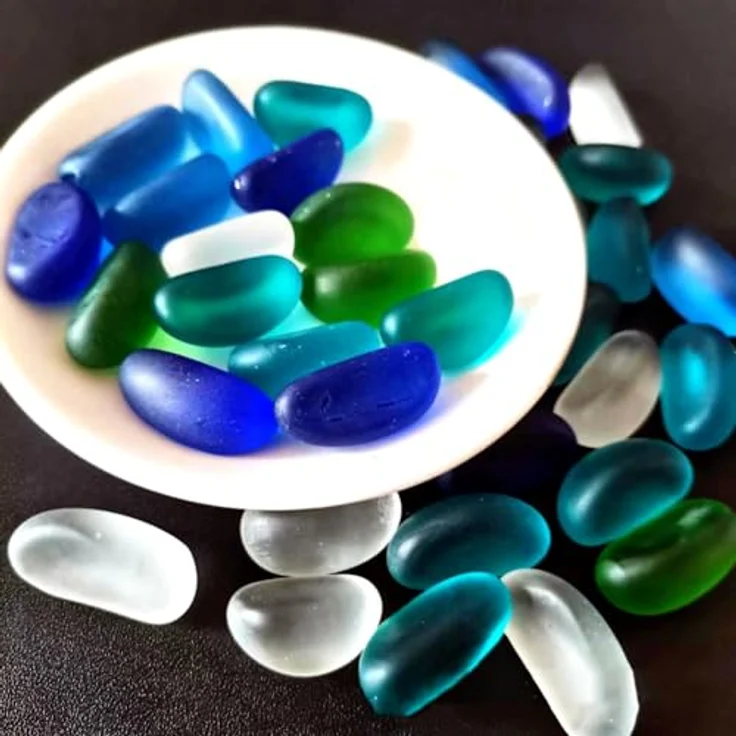 EPRHAY 10-16mm Mixed Color Ungebohrte Sea Beach Glasperlen, 20 Stück, hochwertige DIY Schmuck Anhänger für Ohrringe und Halsketten – Bild 4