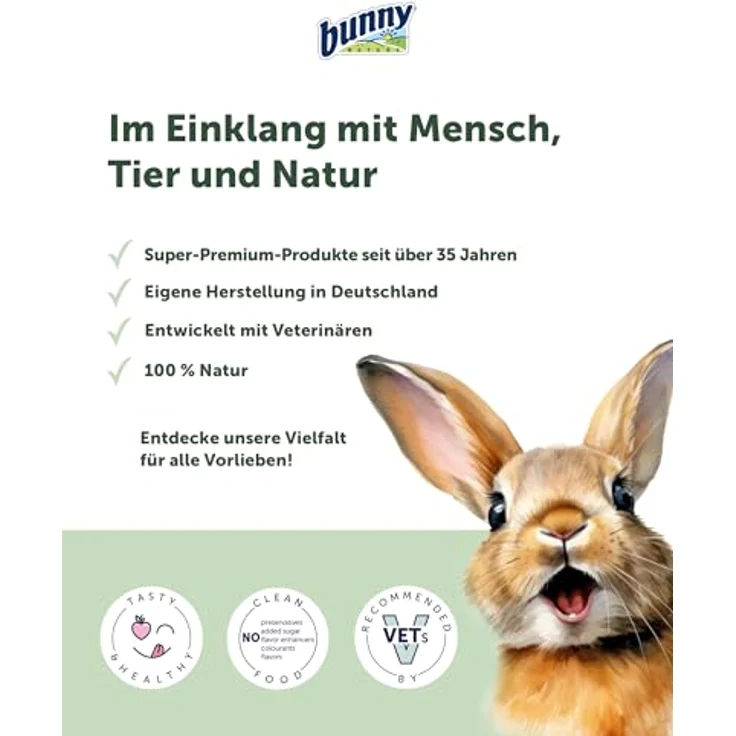 bunny KaninchenTraum basic 1,5 kg, Hochwertiges Kleintierfutter mit TriMello Technologie und reduziertem Kalziumgehalt – Bild 7