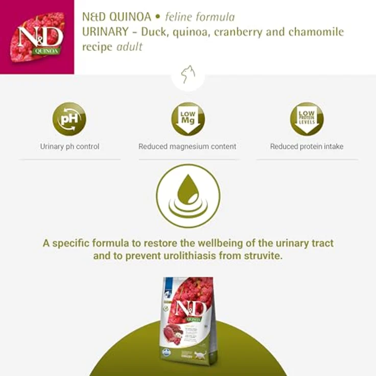 Farmina N&D Quinoa Pellets Katzenfutter, Trockenfutter mit Ente, hochwertigen Vitaminen und natürlichen Antioxidantien, 5 kg – Bild 5