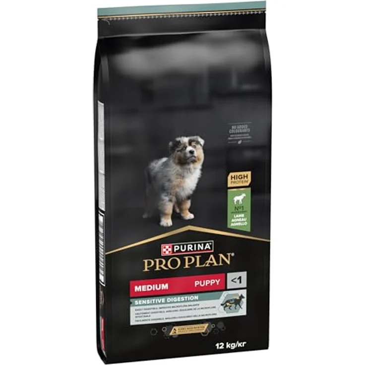 PURINA PRO PLAN Medium Puppy Lamm & Reis Sensitive Digestion, Trockenfutter für welpenmittelgroßer Rassen, Sparpaket 2 x 12 kg – Bild 3