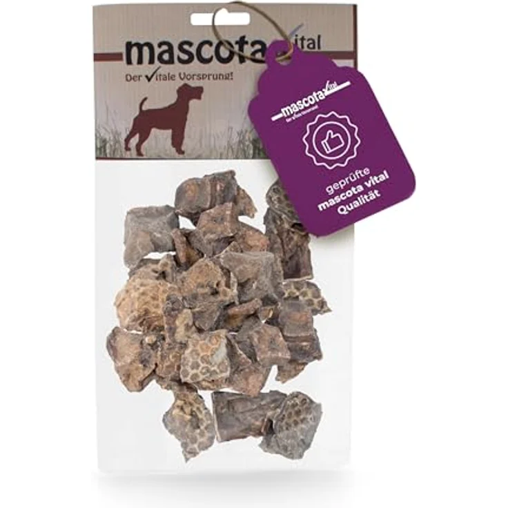 123... Hund dabei! mascota vital Ziegen-Lungenwürfel 200g, 100% natürliche, schonend getrocknete Ziegenlunge, kalorienarmer Trainingssnack, ideal für ernährungssensible Hunde, fördert Zahngesundheit – Bild 1