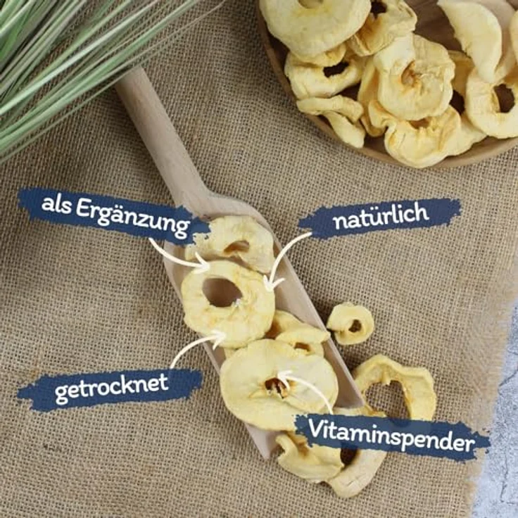 Lyra Pet® Äpfel getrocknet 10 kg | Reich an Vitaminen & Ballaststoffen | Nährstoffreiches Futter für Vögel, Nager, Pferde & Reptilien – Bild 2