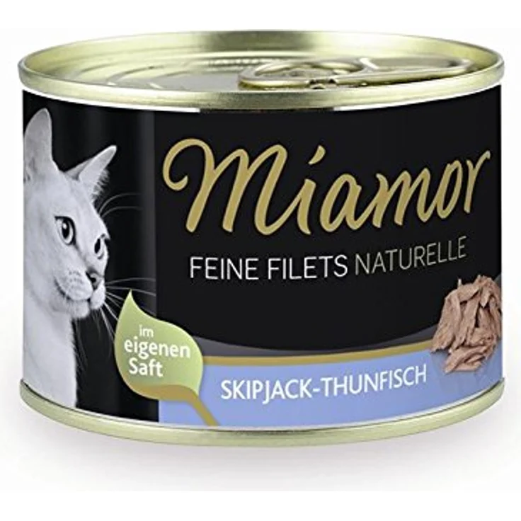 Miamor Feine Filets Naturelle, Sparpaket 24 x 156 g - Skipjack-Thunfisch, naturbelassenes Katzen-Nassfutter mit 63% Filetstücken, ohne Farb- und Konservierungsstoffe – Bild 2