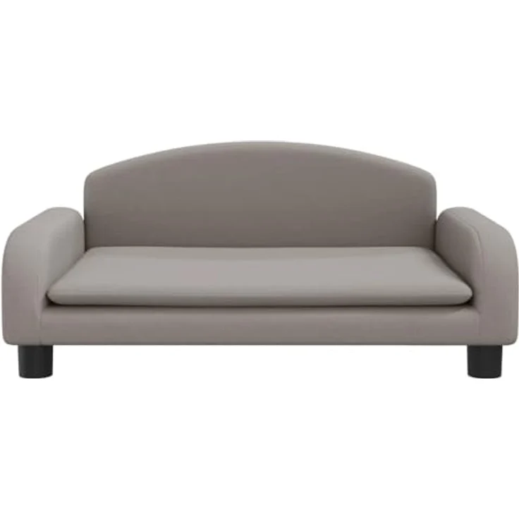 vidaXL Hundekorb Hundebett Taupe 70x45x30 cm Stoff mit massivem Kiefernholzrahmen – Bild 5