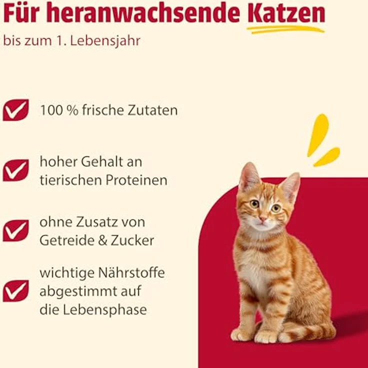 animonda Carny Kitten Nassfutter, Rind, Huhn + Kaninchen, 12x400g, ausgewogene Ernährung für wachsende Katzen – Bild 3
