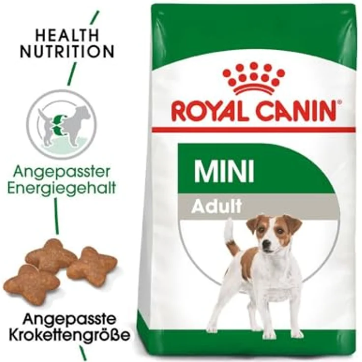 Royal Canin Mini Adult, 4 kg Trockenfutter für kleine Hunde, Omega-3 für Haut und Fell, angepasster Energiegehalt, optimale Krokettengröße – Bild 3