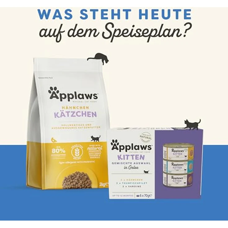 Applaws Katzennassfutter, Thunfischfilet mit Garnelen in Brühe, 100% natürlich, 60g (10 x 60g) – Bild 5