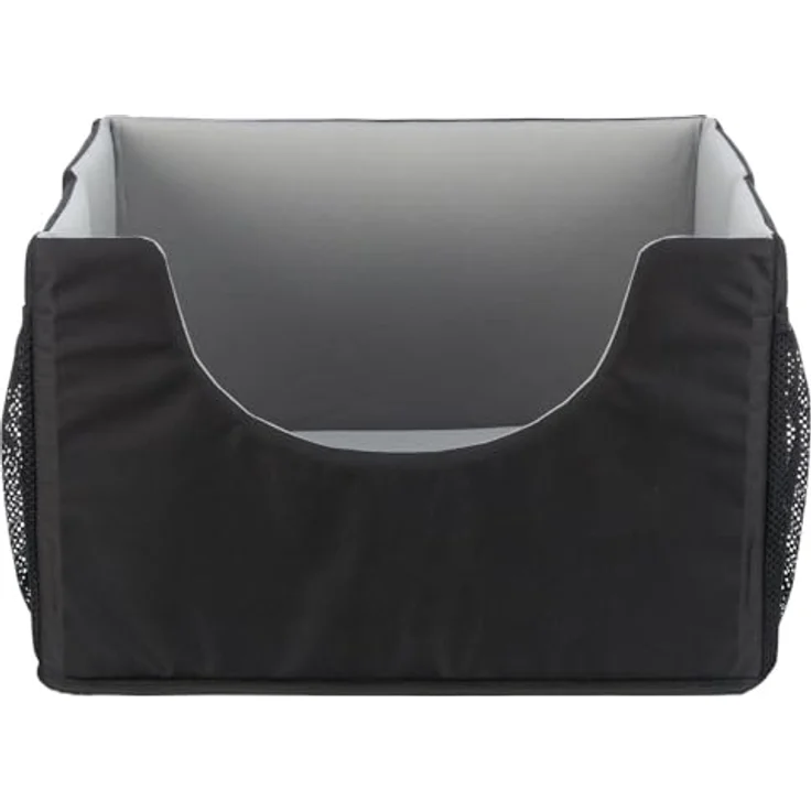 Trixie Autositz 45 × 28 × 40 cm schwarz/grau, mit Befestigungsgurten und herausnehmbarem Kissen – Bild 3