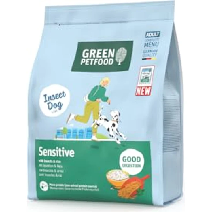 Green Petfood Sensitive with Insects & Rice, Hundefutter mit leicht verdaulichem Insektenprotein, 5x900 g – Bild 1
