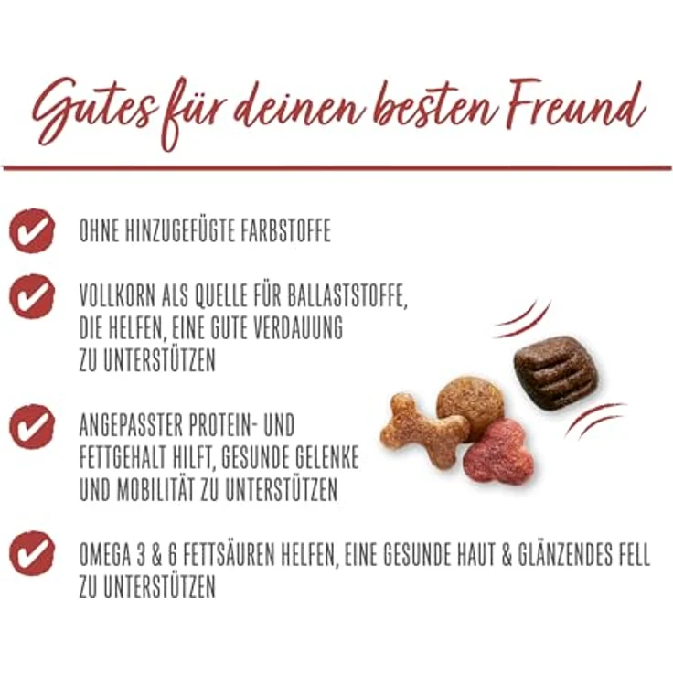 Beneful Original Hundefutter trocken, mit Rind und Gartengemüse, 12kg Packung für gesunde Verdauung und glänzendes Fell – Bild 2