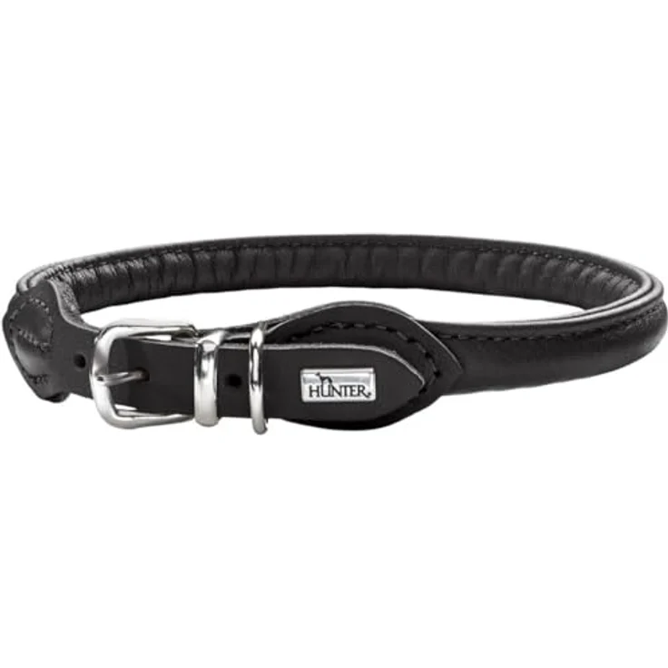 Hunter Hunde-Halsband Round & Soft schwarz S – Bild 2