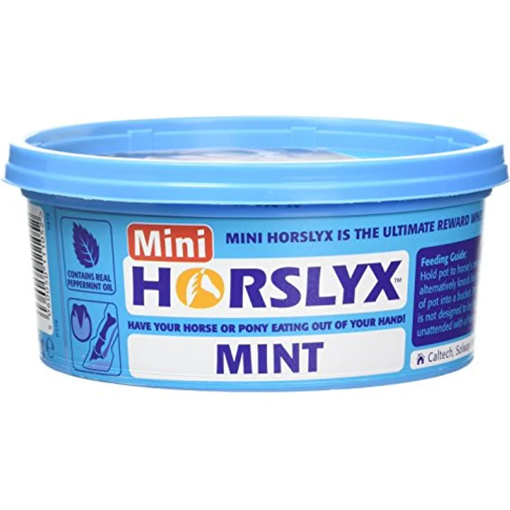 PFIFF Mini Horslyx Leckmasse, Pferde Nahrungsergänzung mit echter Pfefferminze, wetterbeständig, 650g – Bild 1