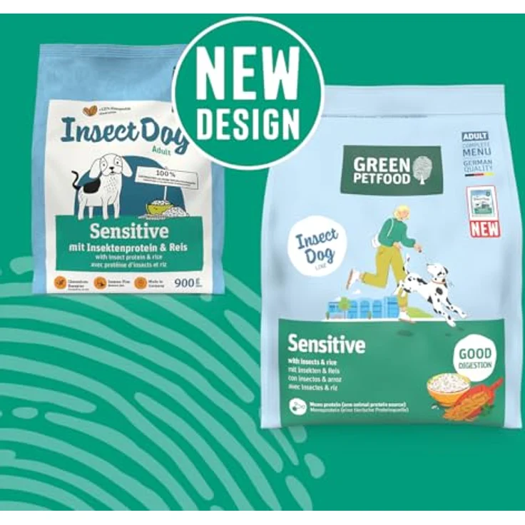 Green Petfood Sensitive Insects und Rice, 10 kg Trockenfutter für sensible Hunde mit Insektenprotein und Reis – Bild 2