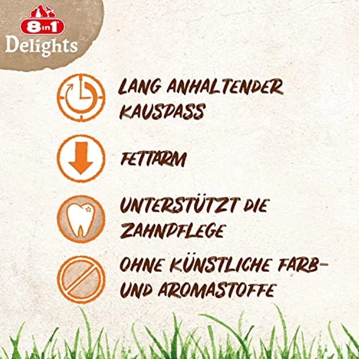 8in1 Delights Chicken Knochen XS, gesunde Kauknochen für mini Hunde, 7 Stück mit hochwertigem Hähnchenfleisch in Rinderhaut, ideal für Hunde bis 5 kg – Bild 4