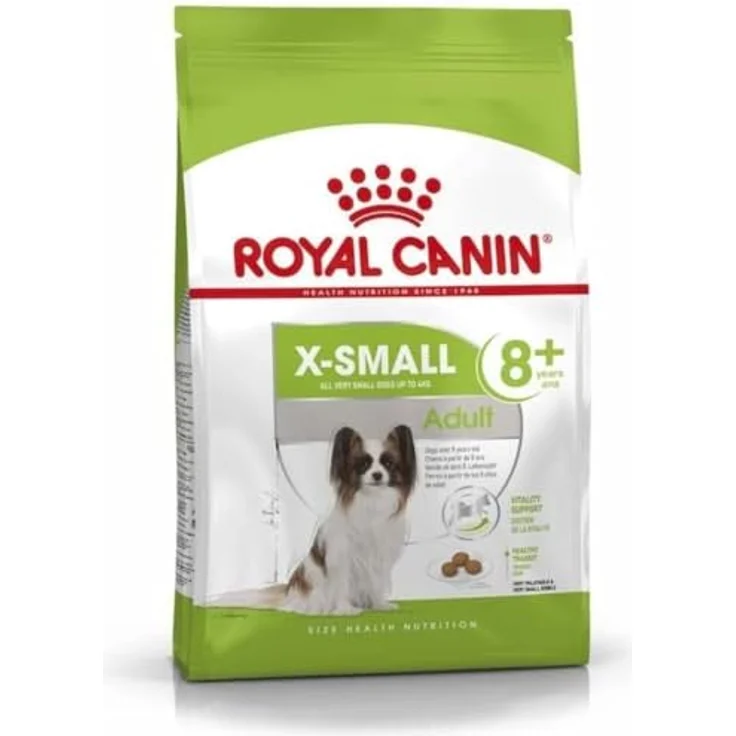 Royal Canin X-Small Adult 8+, Hundefutter für kleine Hunde ab 8 Jahren, 1,5 kg, mit Zahnputzeffekt und essenziellen Nährstoffen – Bild 1