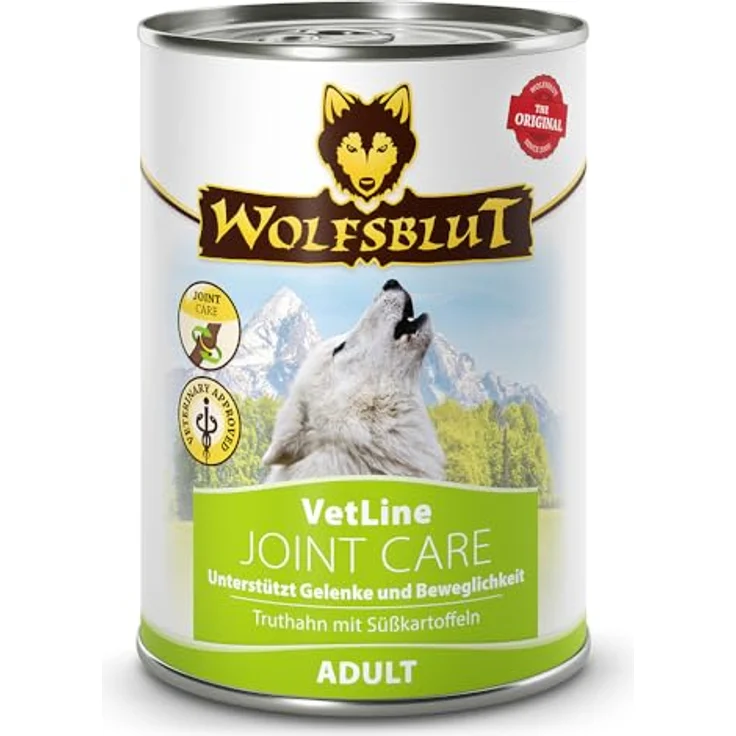 Wolfsblut VetLine Joint Care, Hunde-Nassfutter mit Truthahn und Süßkartoffel, 6x395g zur Unterstützung des Gelenkstoffwechsels – Bild 1