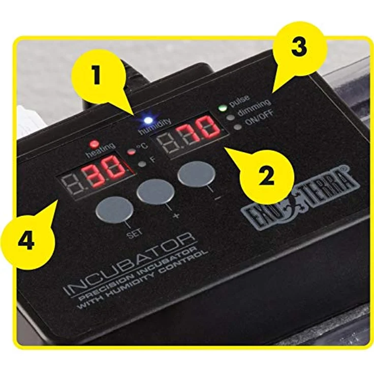 Exo Terra Inkubator Pro, Präzisionsinkubator für Reptilieneier mit LCD-Display und Feuchtigkeitsregulierung – Bild 5